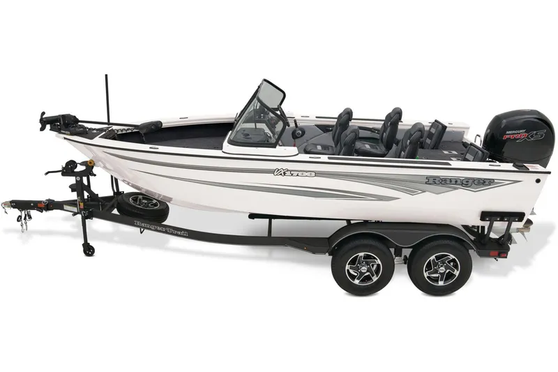 Slide: The Image of 2024 Ranger VX1788 WT boat with blackout package on trailer. - 10
