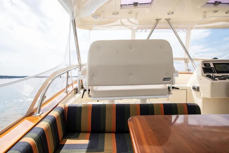 Slide: The Image of Ceiling view of 2007 Vicem 54 Classic Flybridge with metal support beams. - 22