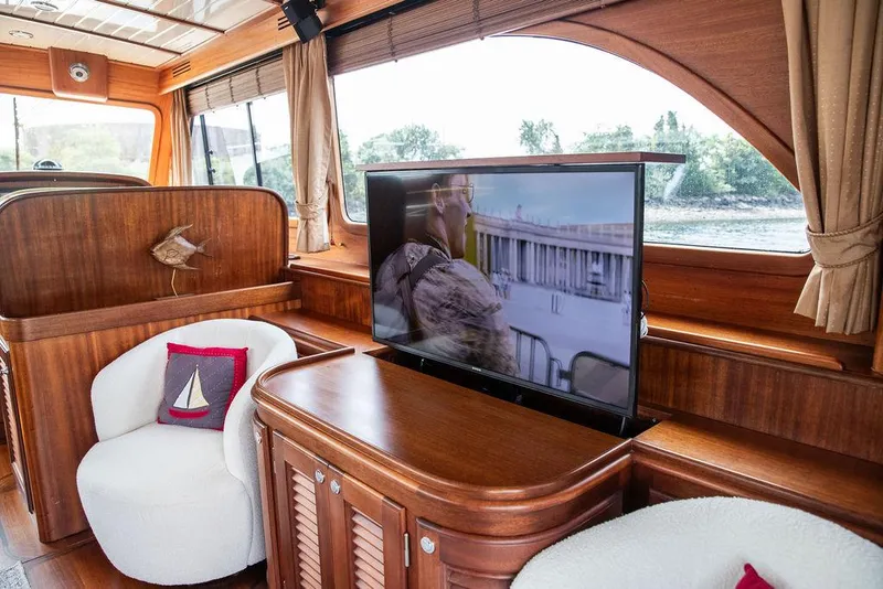 Slide: The Image of Luxurious 2007 Vicem 54 Classic Flybridge yacht interior with modern kitchen amenities. - 41