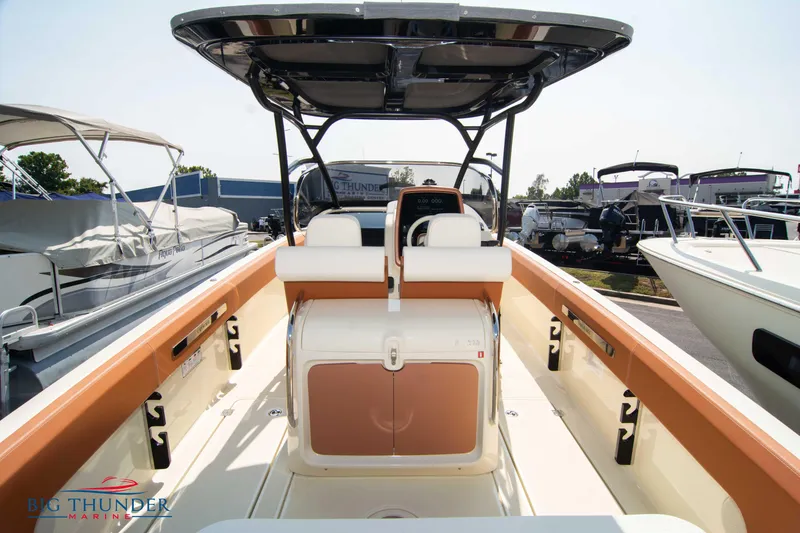 Slide: The Image of 2024 Capoforte FX270 boat interior with dual seating and sleek design. - 10