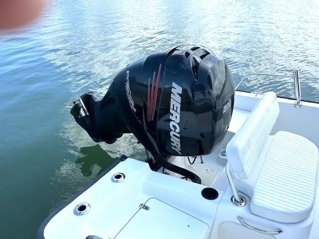 Slide: The Image of 2017 Boston Whaler 210 Montauk with Mercury outboard engine on water. - 11