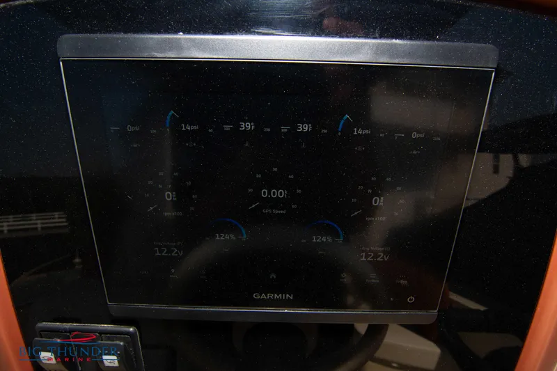 Slide: The Image of 2024 Capoforte CX270 dashboard with Garmin display showing navigation and system information. - 22