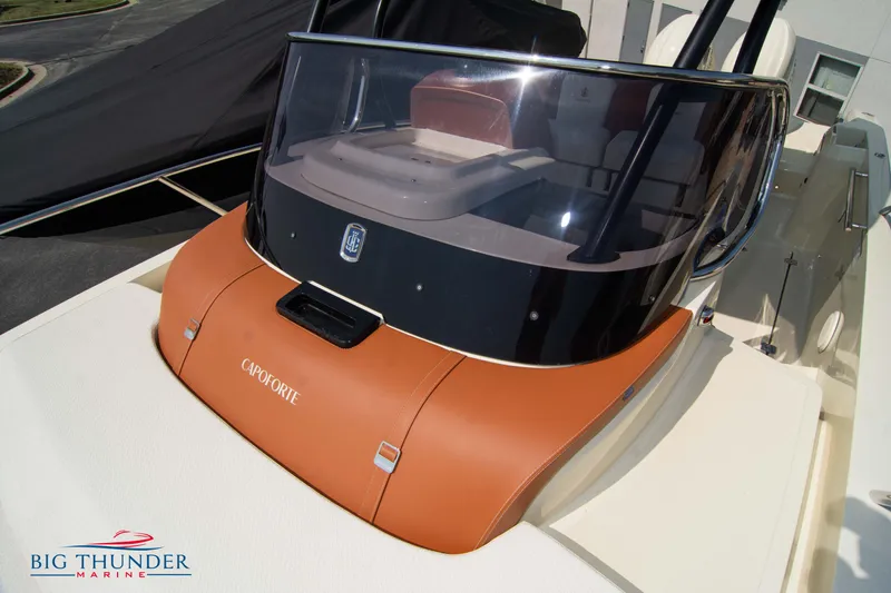 Slide: The Image of 2024 Capoforte CX270 boat dashboard with sleek design and modern features. - 40