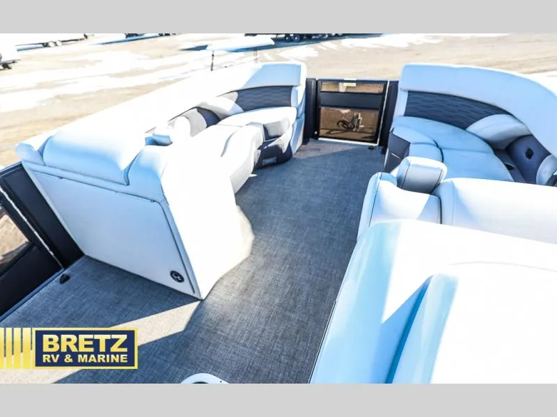 Slide: The Image of 2023 CORSA 23UC boat interior with spacious seating, showcased by Bretz RV & Marine. - 27
