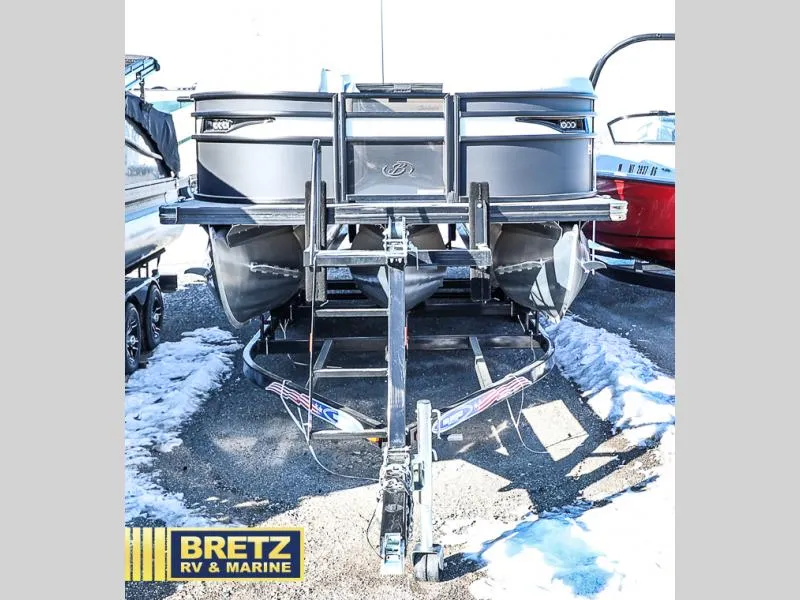 Slide: The Image of 2023 CORSA 23UC pontoon boat on trailer at Bretz RV & Marine. - 3