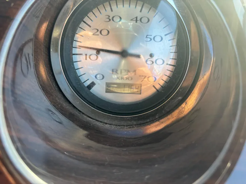 Slide: The Image of Close-up of a 2014 Bennington 24 SSLX RPM gauge displaying 40 RPM. - 7