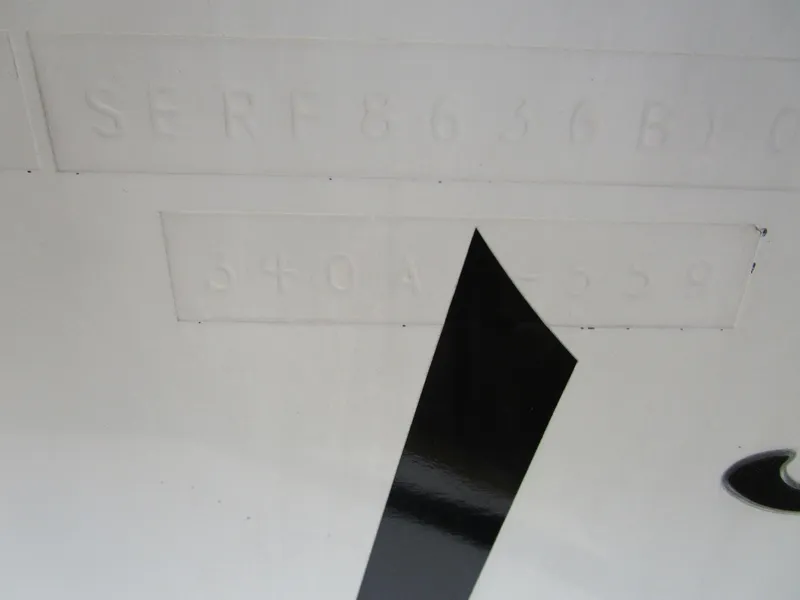 Slide: The Image of Hull identification number on 2001 Sea Ray 340 Amberjack boat. - 31