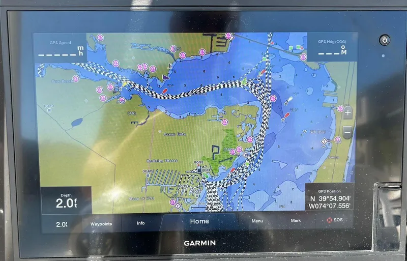 Slide: The Image of Garmin marine GPS displaying nautical chart on Sea Hunt Ultra 275 SE, 2020 model. - 14