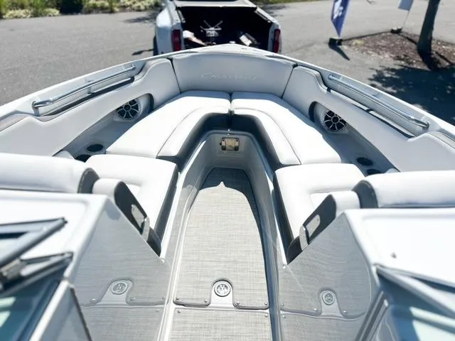 Slide: The Image of 2025 Crownline 290 XSS boat interior with spacious seating and modern design. - 10