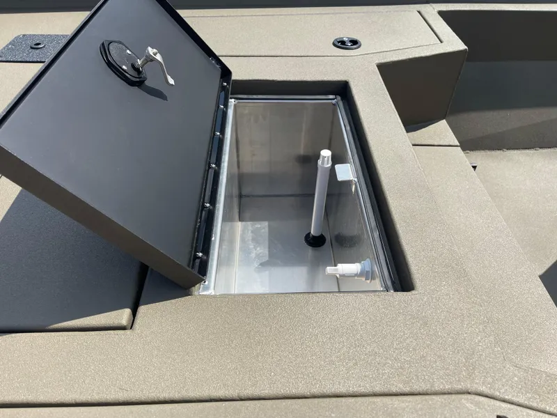 Slide: The Image of Open storage compartment on 2024 Thor 1900 Lake Hammer Center Console boat. - 4