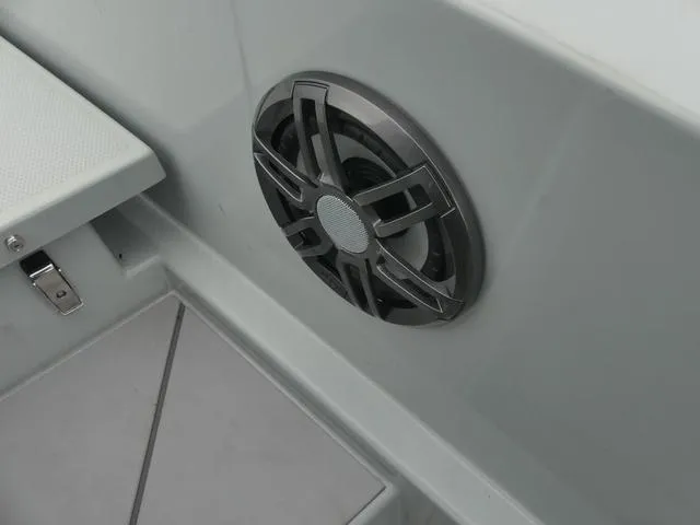Slide: The Image of Speaker on 2022 Saxdor SX 200 boat interior, featuring sleek design and modern finish. - 17