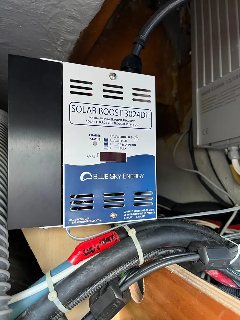 Slide: The Image of Blue Sky Energy Solar Boost 3024DiL charger in Lagoon 420, 2007 model. - 40