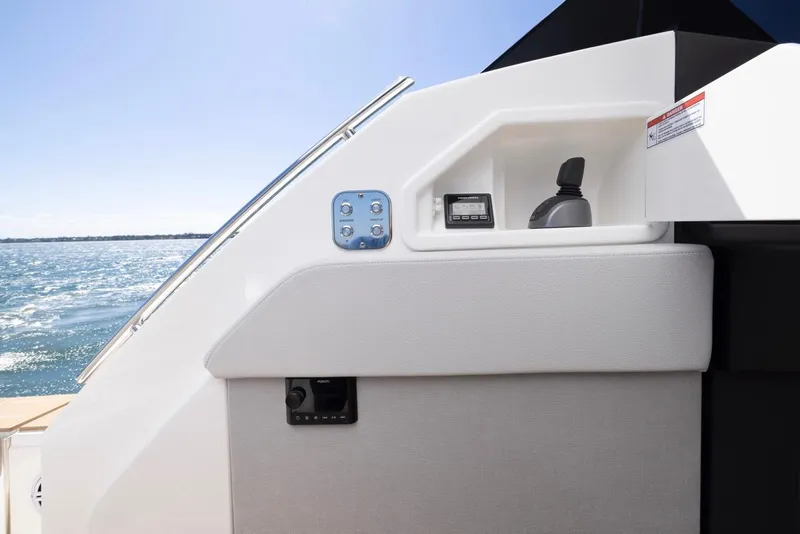 Slide: The Image of 2025 Tiara Yachts EX 54 yacht detail with ocean backdrop. - 21