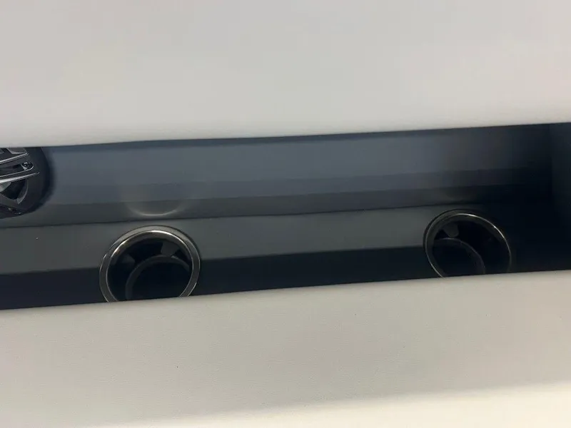 Slide: The Image of Interior view of 2025 Godfrey Sweetwater 2286 SB GTP, featuring sleek cup holders. - 14