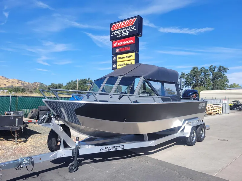 Slide: The Image of 2024 Boulton Powerboats Sentinel Pro 22 on trailer at dealership. - 1