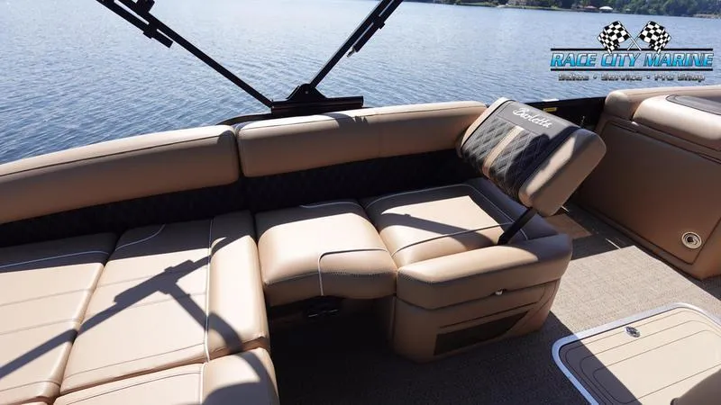 Slide: The Image of Luxurious seating on 2025 Barletta L23U pontoon boat by Race City Marine. - 19
