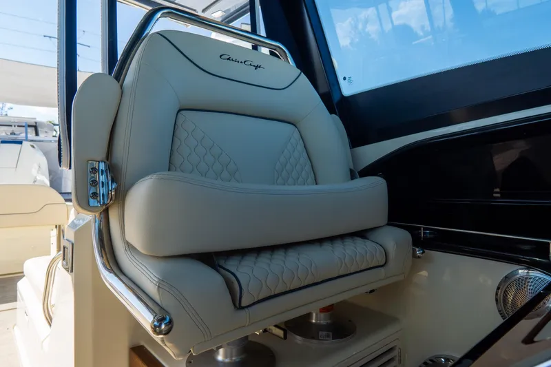Slide: The Image of Luxurious seating on 2026 Chris-Craft Calypso 35 boat, featuring elegant design and comfort. - 32