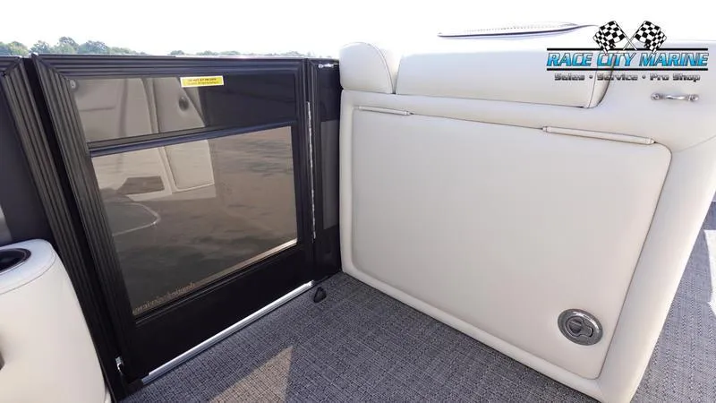 Slide: The Image of 2025 Barletta L25UCAT boat interior with sleek seating and modern design. - 39