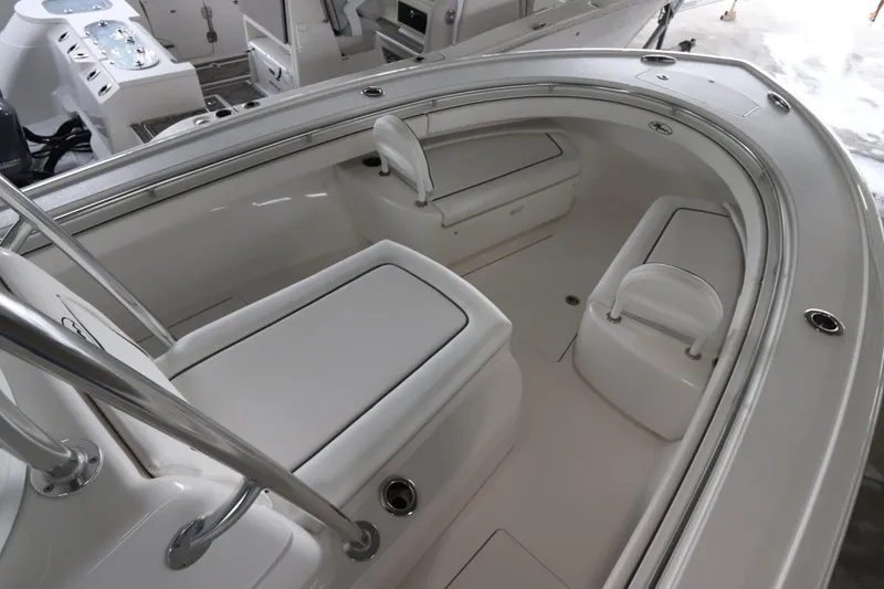 Slide: The Image of 2025 Valhalla Boatworks V-29 Hybrid interior with sleek seating and modern design. - 6