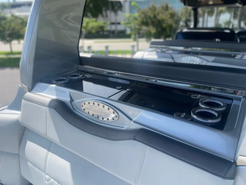 Slide: The Image of 2024 Nor-Tech 500 Sport interior with sleek design and modern amenities. - 37