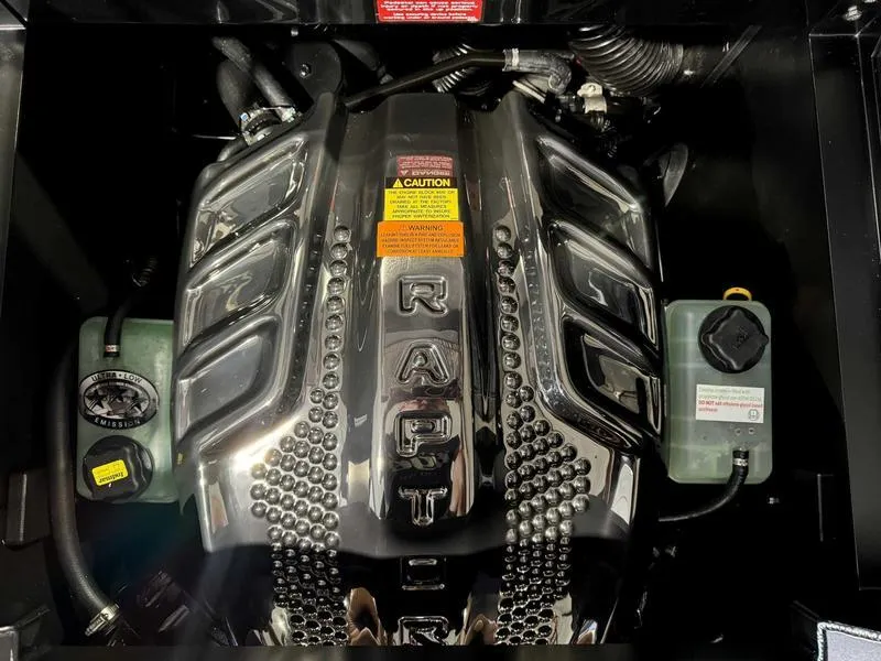 Slide: The Image of 2025 Tigé ULTRE 23ZX engine, featuring a powerful Raptor design. - 3