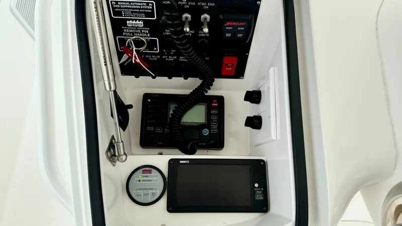Slide: The Image of Control panel of 2012 Viking 42 Open yacht. - 32