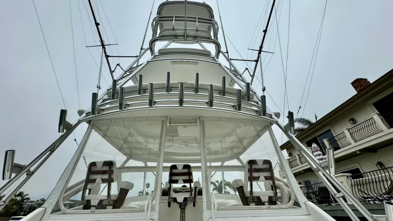 Slide: The Image of 2012 Viking 42 Open yacht with tower and rod holders. - 39