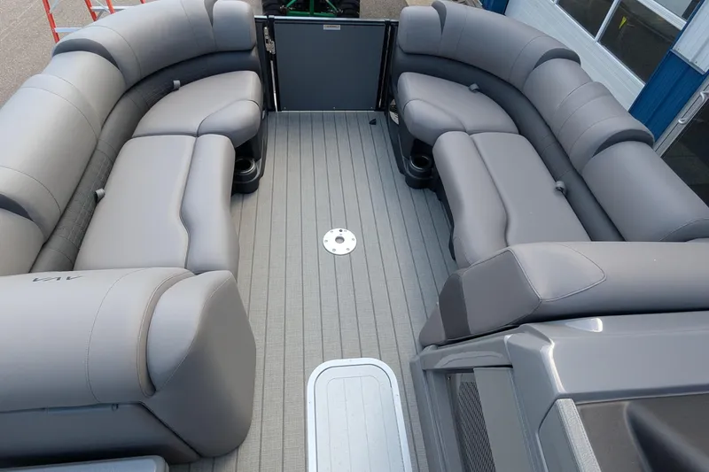Slide: The Image of 2025 Avalon Catalina Versatile Rear Lounger with spacious gray seating and modern design. - 20