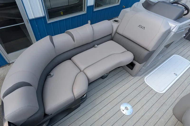 Slide: The Image of 2025 Avalon Catalina Versatile Rear Lounger with luxurious gray seating and modern design. - 8