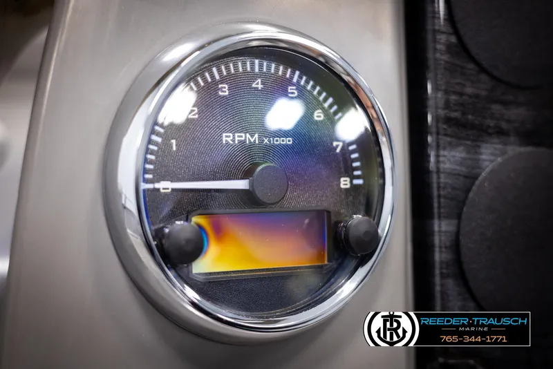 Slide: The Image of Close-up of Avalon VEN QL 2025 RPM gauge with chrome trim. - 28