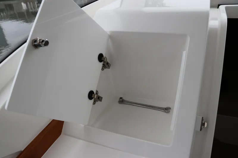 Slide: The Image of Open storage compartment on 2024 Nimbus Weekender 9 boat. - 40