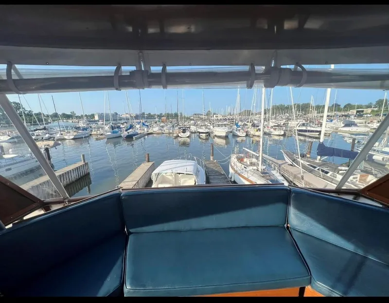 Slide: The Image of looking aft, custom "U" shaped seating w/storage under - 13