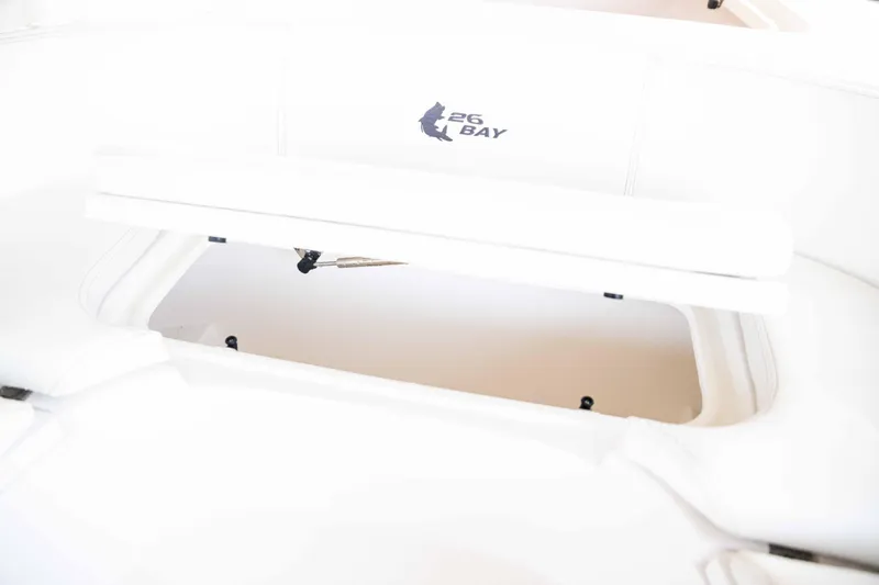 Slide: The Image of 2024 Contender 26 Bay boat storage compartment, open and spacious design. - 25