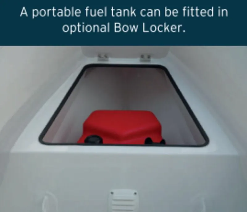 Slide: The Image of 2023 Custom 320 Aluminum Rib Inflatable with optional bow locker for portable fuel tank. - 3