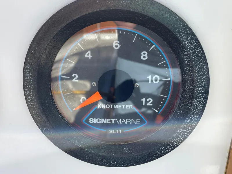 Slide: The Image of Signet Marine SL11 knotmeter on 1977 Hinckley Bermuda 40 MK III Sloop. - 9