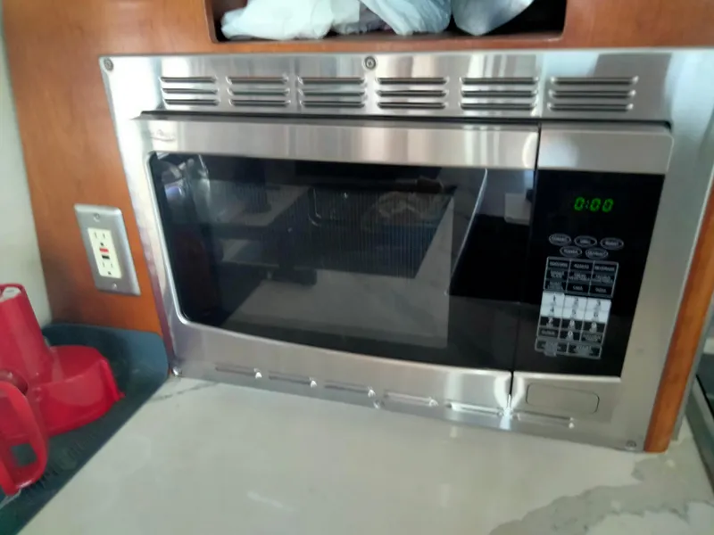 Slide: The Image of Built-in microwave in 1999 Carver 530 Voyager Pilothouse. - 12