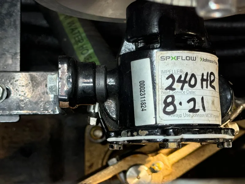 Slide: The Image of Close-up of SPXFLOW Johnson Pump with service label, Malibu WVLX 2013 model. - 11