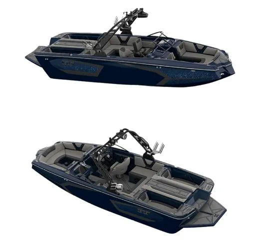 Slide: The Image of 2024 Heyday WTSurf boat, sleek design, spacious seating, ideal for water sports. - 3