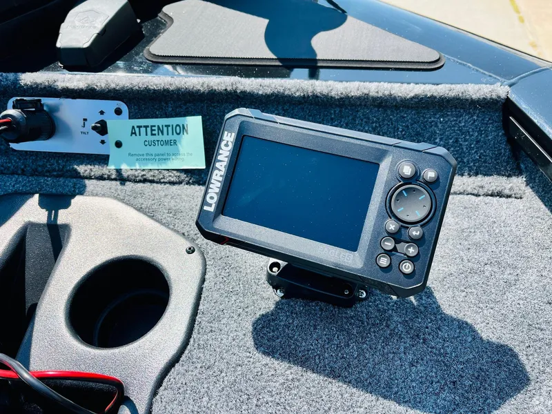 Slide: The Image of Fishfinder on 2025 Tracker Pro Team 175 boat dashboard. - 11