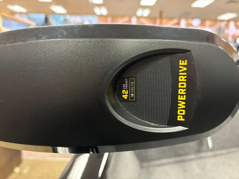 Slide: The Image of PowerDrive motor detail on 2025 Tracker Super Guide V-16 SC boat. - 7