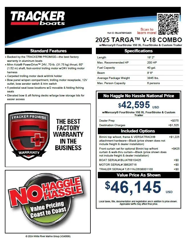 Slide: The Image of Tracker Targa V-18 Combo 2025 - 72
