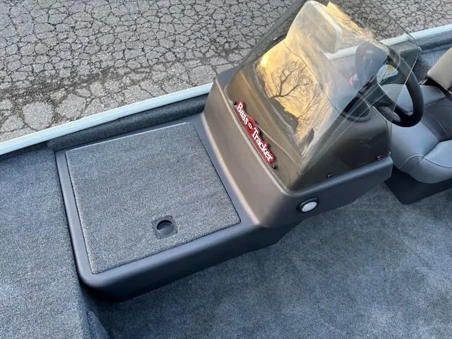 Slide: The Image of 2025 Tracker Bass Tracker Classic XL boat interior with console and seating. - 5