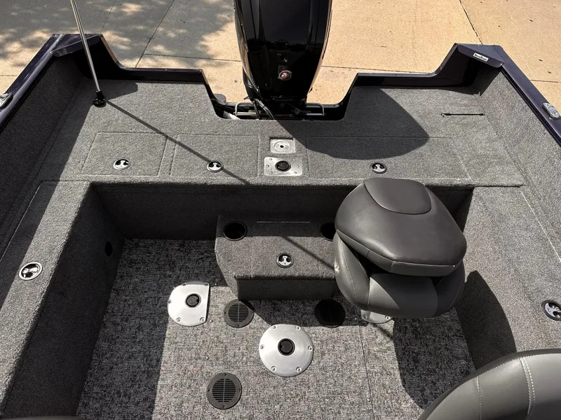 Slide: The Image of 2025 Tracker Pro Guide V-175 WT boat interior with seating and storage compartments. - 8