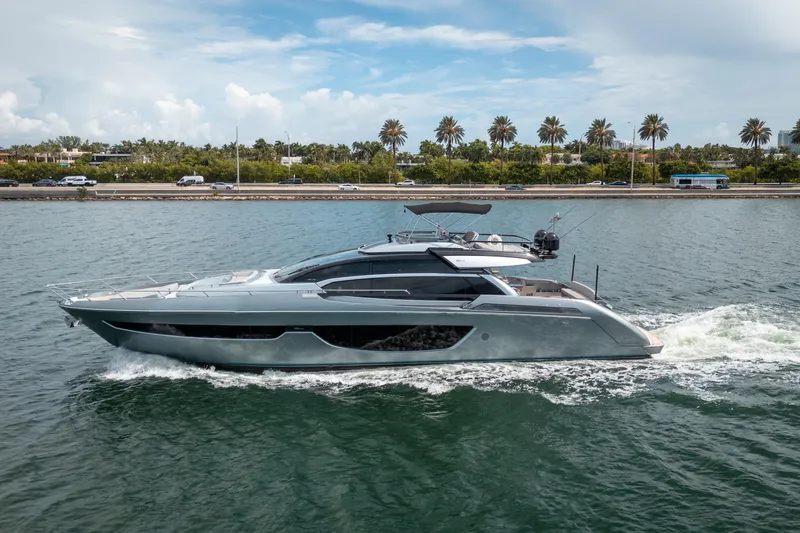 Slide: The Image of Luxury 2017 Riva 76' Perseo yacht cruising on a sunny day. - 0