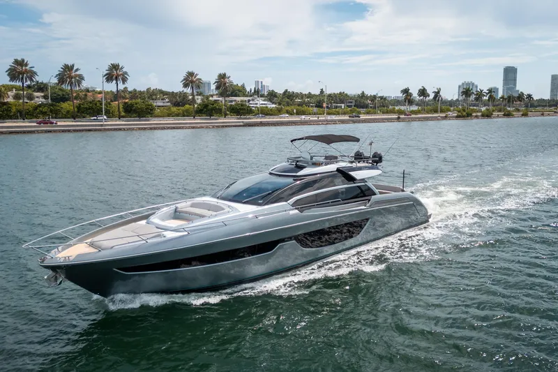 Slide: The Image of Luxury 2017 Riva 76' Perseo yacht cruising on a sunny day. - 1