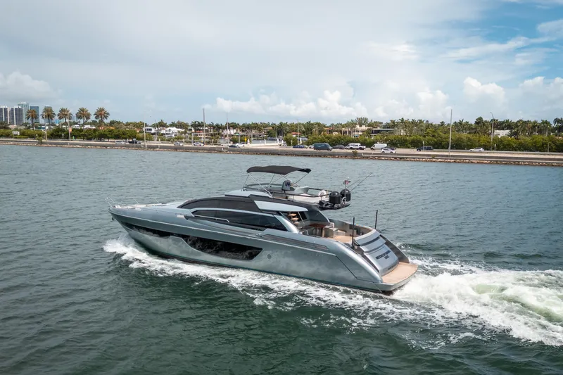 Slide: The Image of Luxury 2017 Riva 76' Perseo yacht cruising on a sunny day. - 2