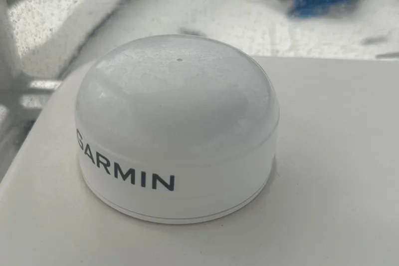 Slide: The Image of Garmin GPS device on 2017 May-Craft 2300CCX boat. - 43