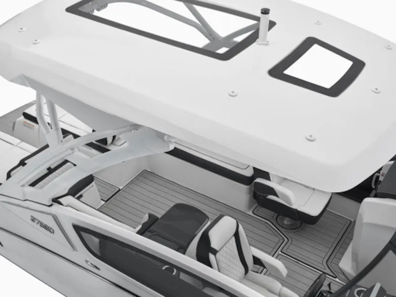 Slide: The Image of 2024 Yamaha Boats 275SD interior, featuring sleek seating and modern design elements. - 2