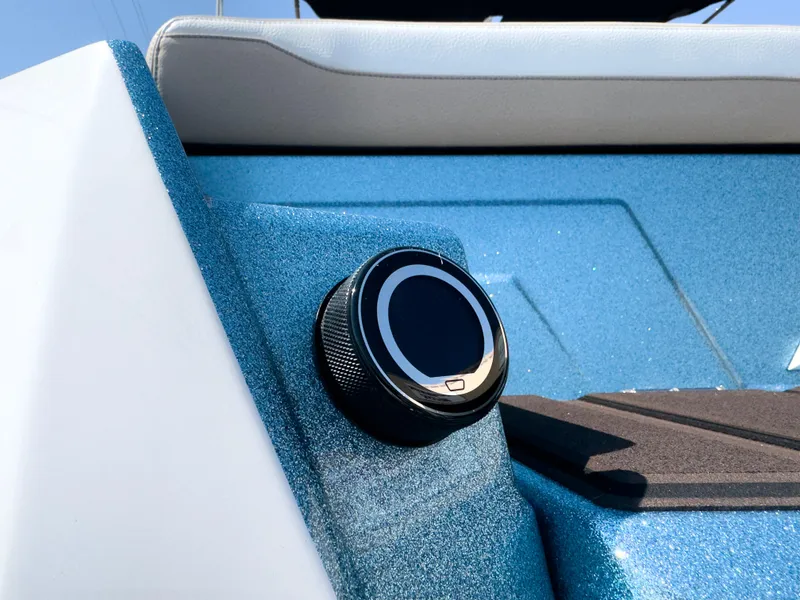 Slide: The Image of 2025 Supra SL 550 boat interior with sleek speaker detail. - 11