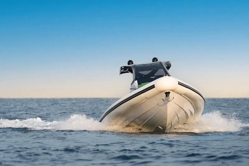 Slide: The Image of 2025 Panamera Yacht PY 110 Veloce cruising on open water. - 6